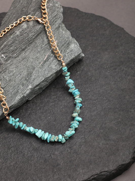 Gold Plated Designer Stone Necklace