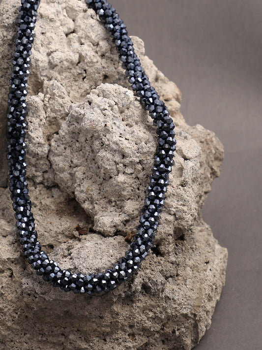 Silver Plated Designer Stone Necklace