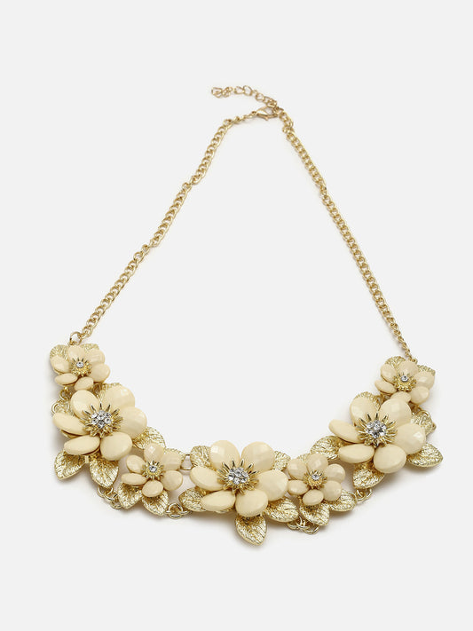 Off-White Floral Necklace