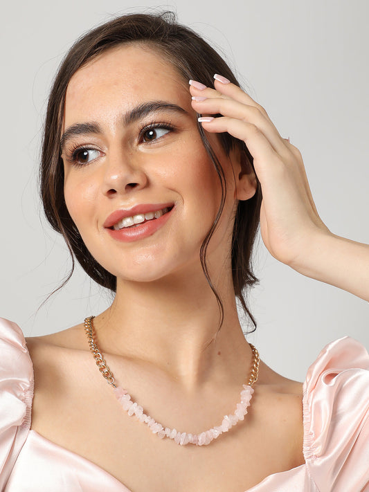 Gold Plated Designer Stone Necklace