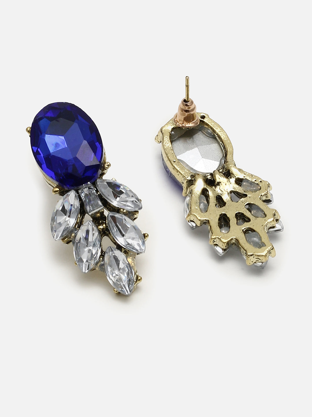 Gold Plated Designer Stone Necklace and Earring Set