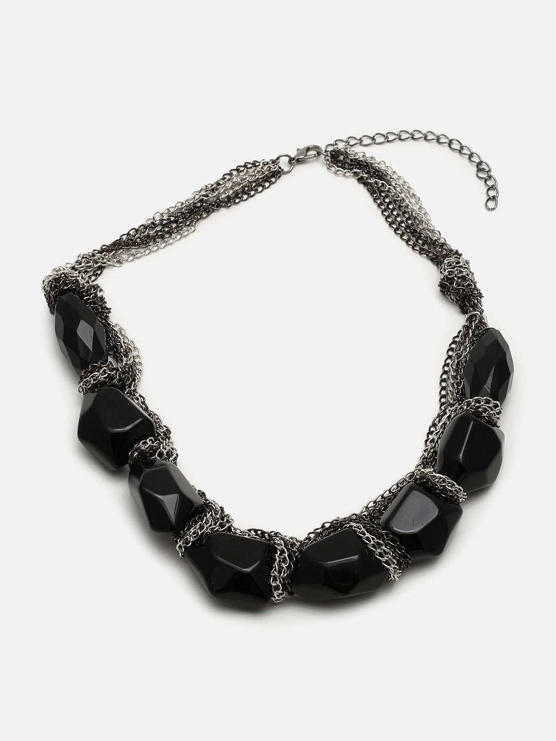 Silver Plated Designer Stone Necklace
