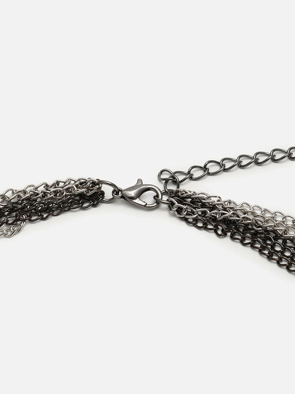 Silver Plated Designer Stone Necklace