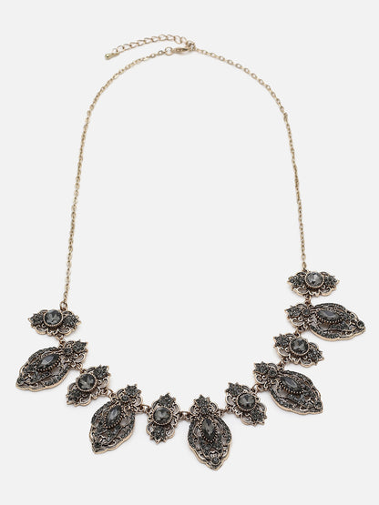 Silver Plated Designer Stone Necklace