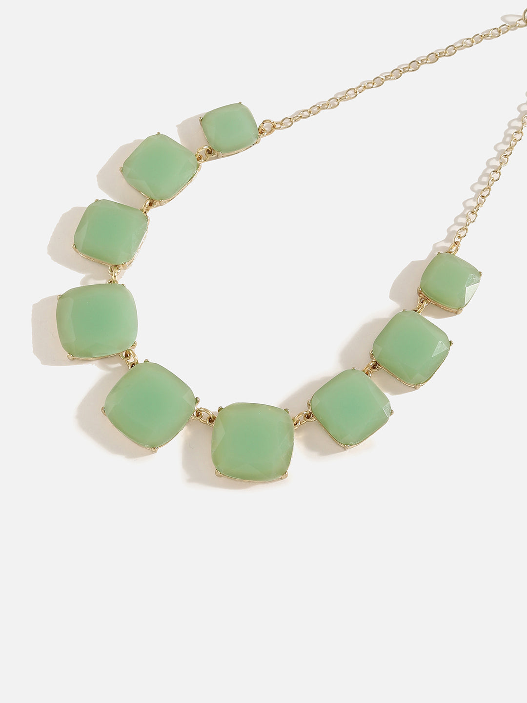 GOLD PLATED GREEN COLOUR STONE DESIGNER NECKLACE FOR WOMEN AND GIRLS