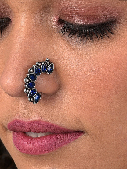 BLUE STONE SETTING NOSEPIN