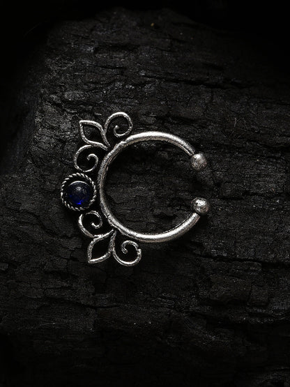BLUE STONE ADJUSTABLE BOHO NOSE PIN