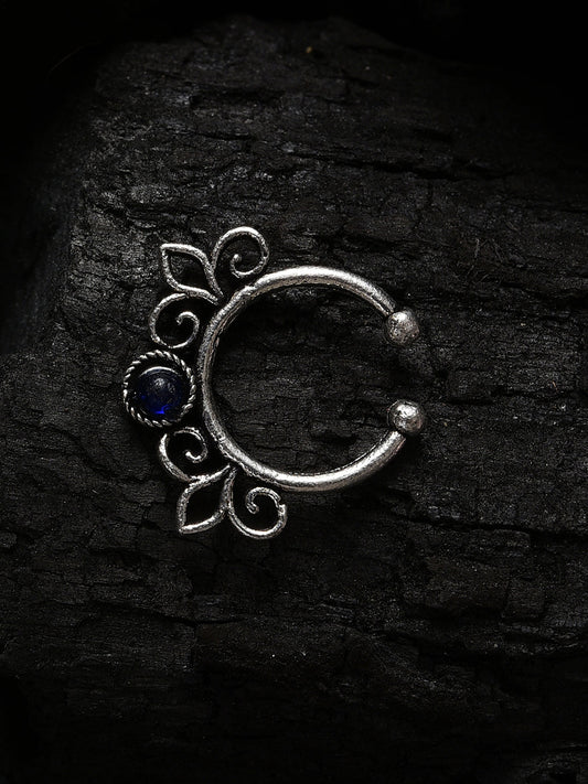 BLUE STONE ADJUSTABLE BOHO NOSE PIN