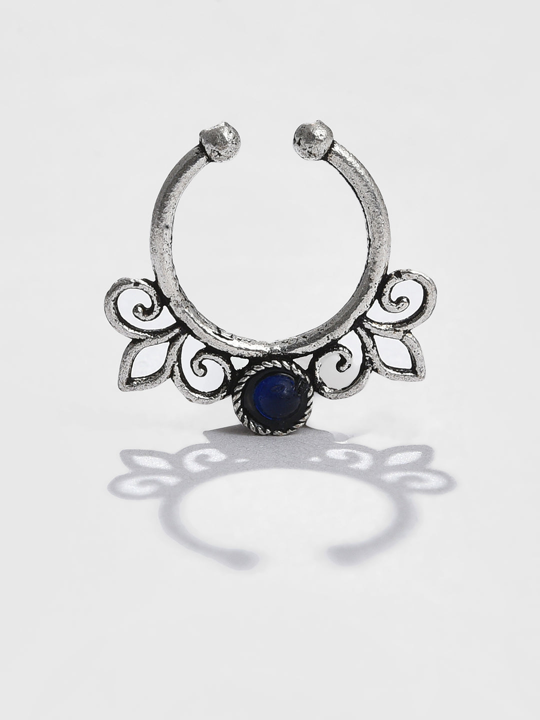 BLUE STONE ADJUSTABLE BOHO NOSE PIN