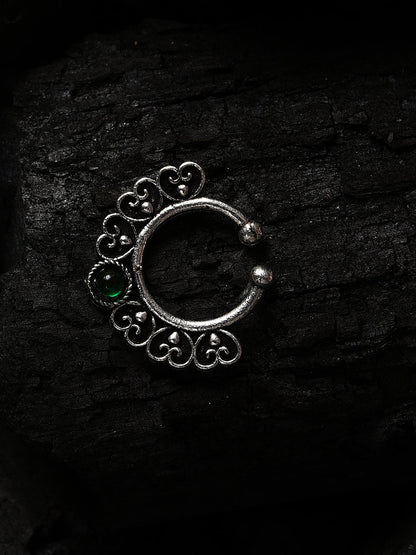 GREEN STONE BOHO NOSE PIN