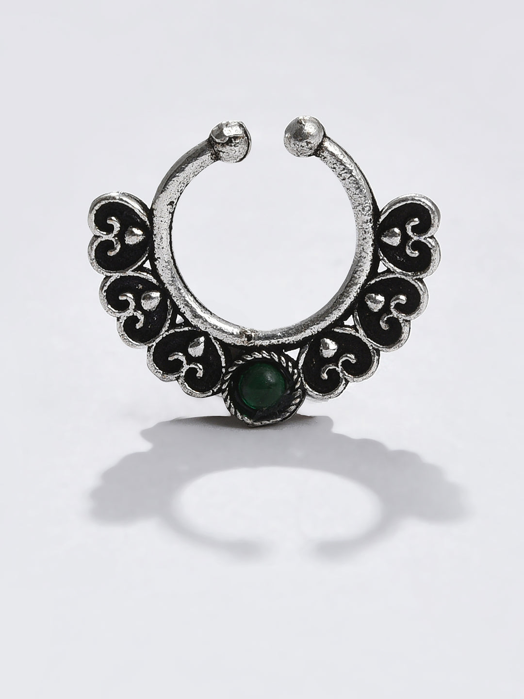 GREEN STONE BOHO NOSE PIN