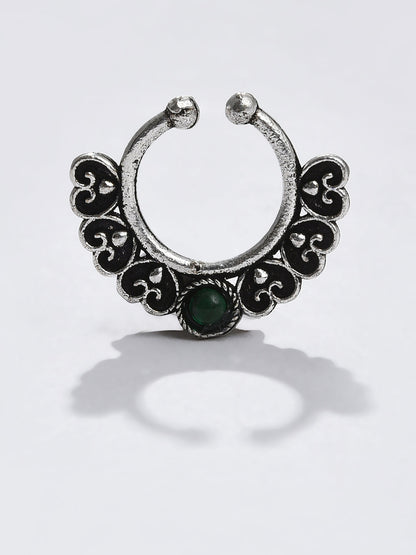 GREEN STONE BOHO NOSE PIN