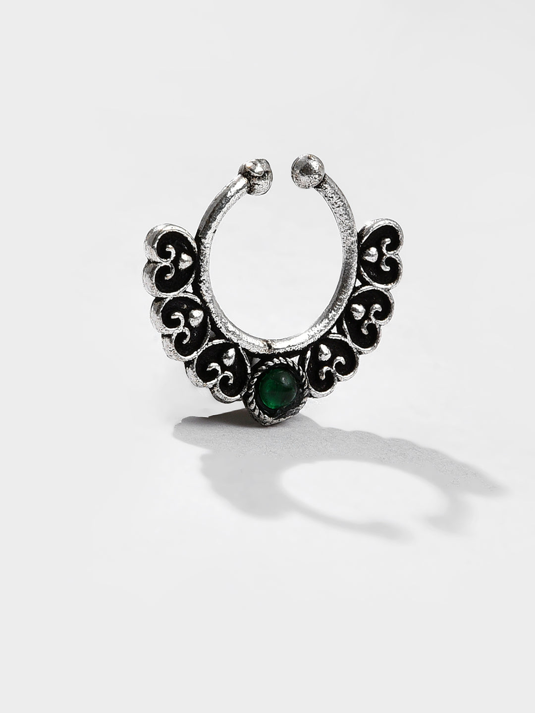 GREEN STONE BOHO NOSE PIN