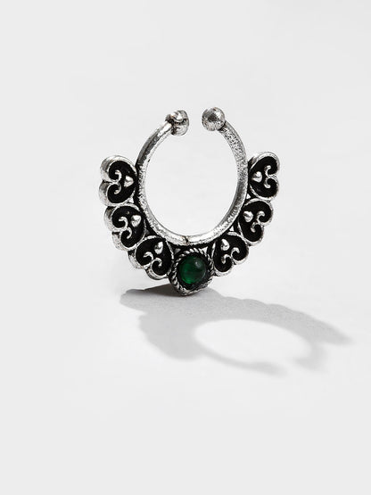 GREEN STONE BOHO NOSE PIN