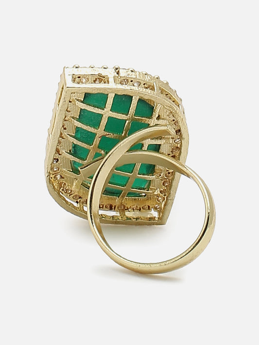 GREEN STONE RING FOR WOMEN