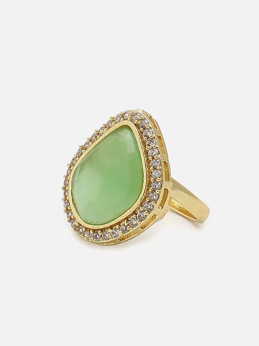 GREEN STONE RING FOR WOMEN