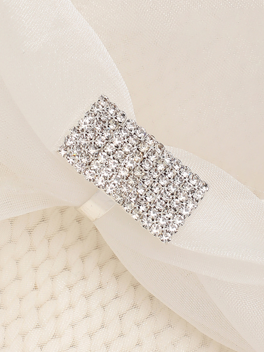 Silver Plated Party Designer Stone Ring For Women