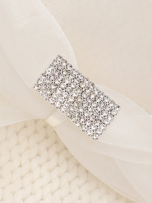 Silver Plated Party Designer Stone Ring For Women