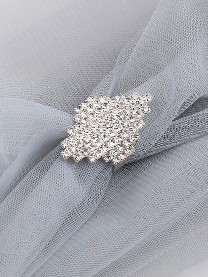 Silver Plated Party Designer Stone Ring For Women