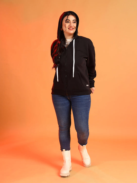 Solid Hooded Sweatshirt