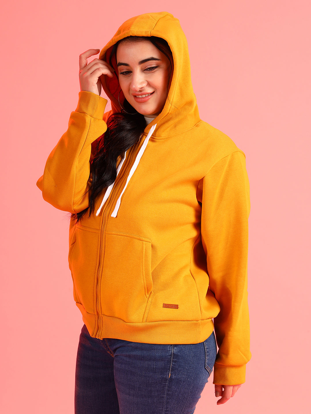 Solid Hooded Sweatshirt
