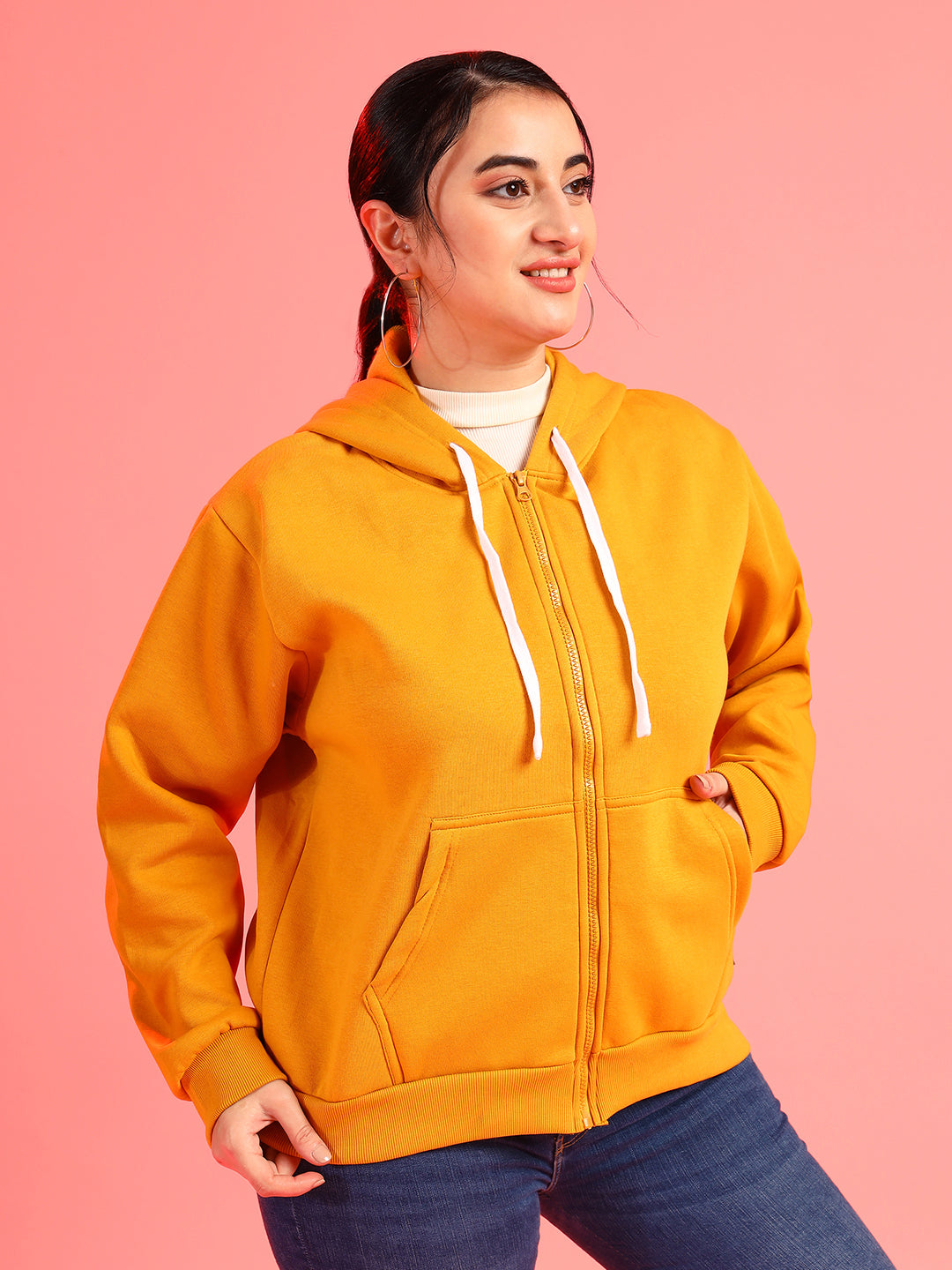 Solid Hooded Sweatshirt