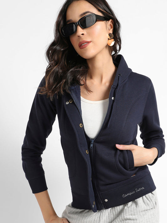 Hooded Jacket With Angled Open Pockets