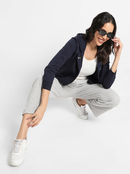 Hooded Jacket With Angled Open Pockets