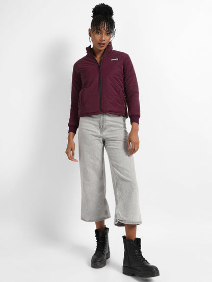 Zip-Front Bomber Jacket With Angled Open Pockets