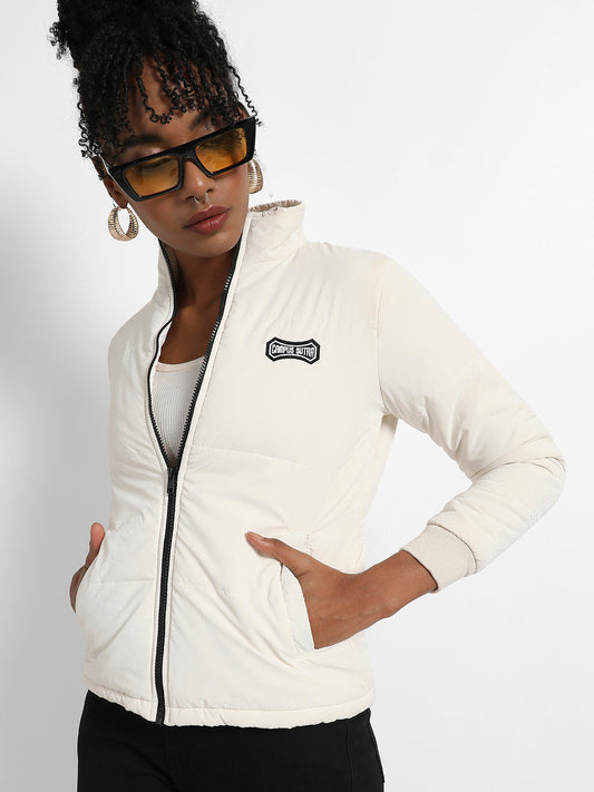 Zip-Front Bomber Jacket With Insert Pockets