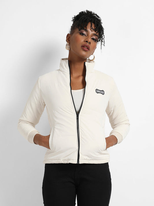 Zip-Front Bomber Jacket With Insert Pockets