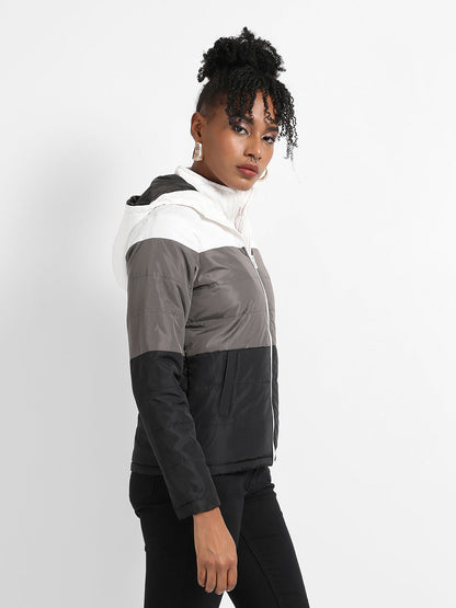 Double-Lined Colourblock Puffer Jacket
