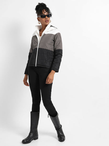 Double-Lined Colourblock Puffer Jacket