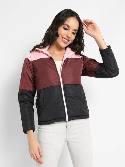 Double-Lined Colourblock Puffer Jacket