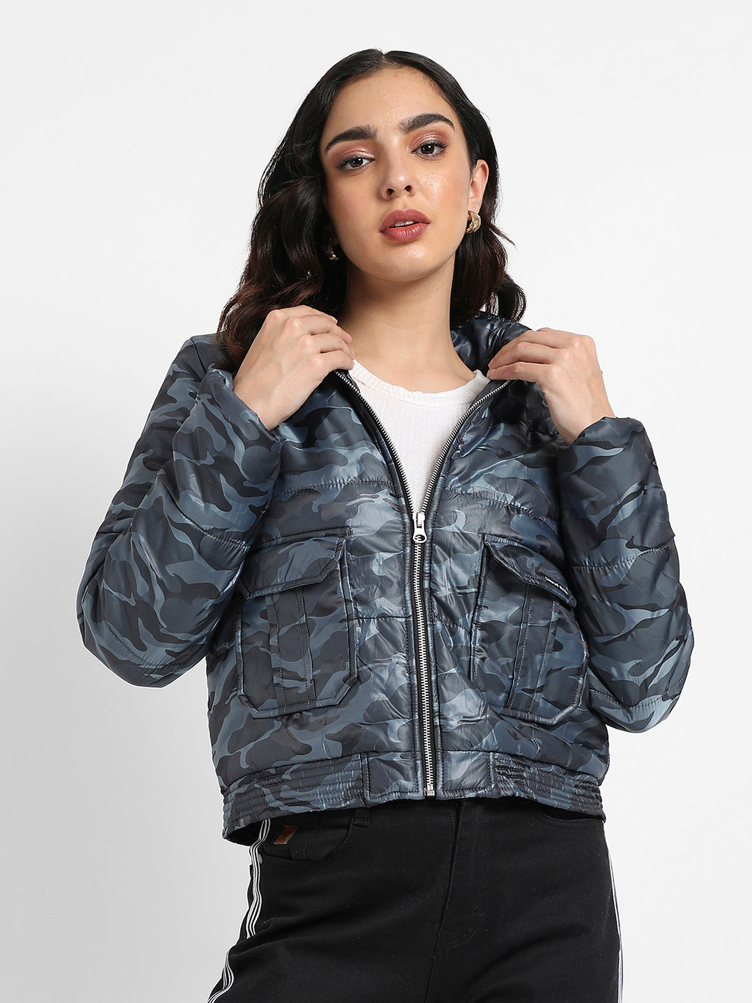 Camouflage Jacket With Flap Pockets