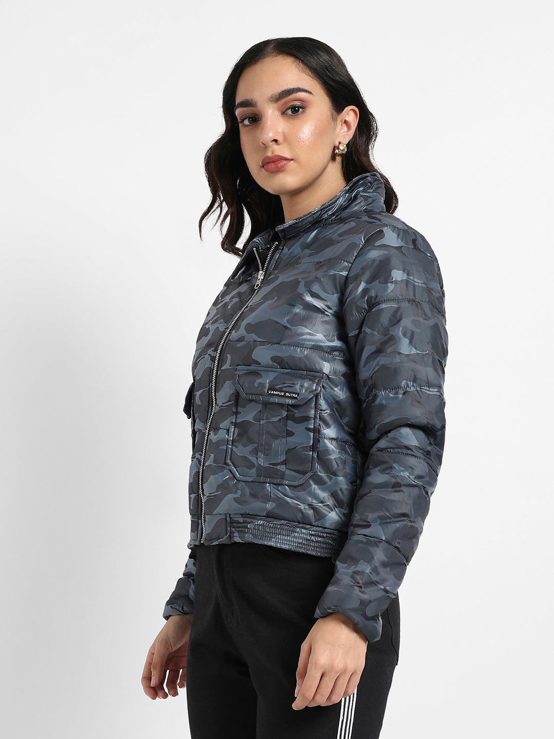 Camouflage Jacket With Flap Pockets