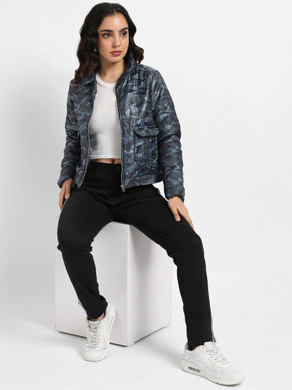 Camouflage Jacket With Flap Pockets