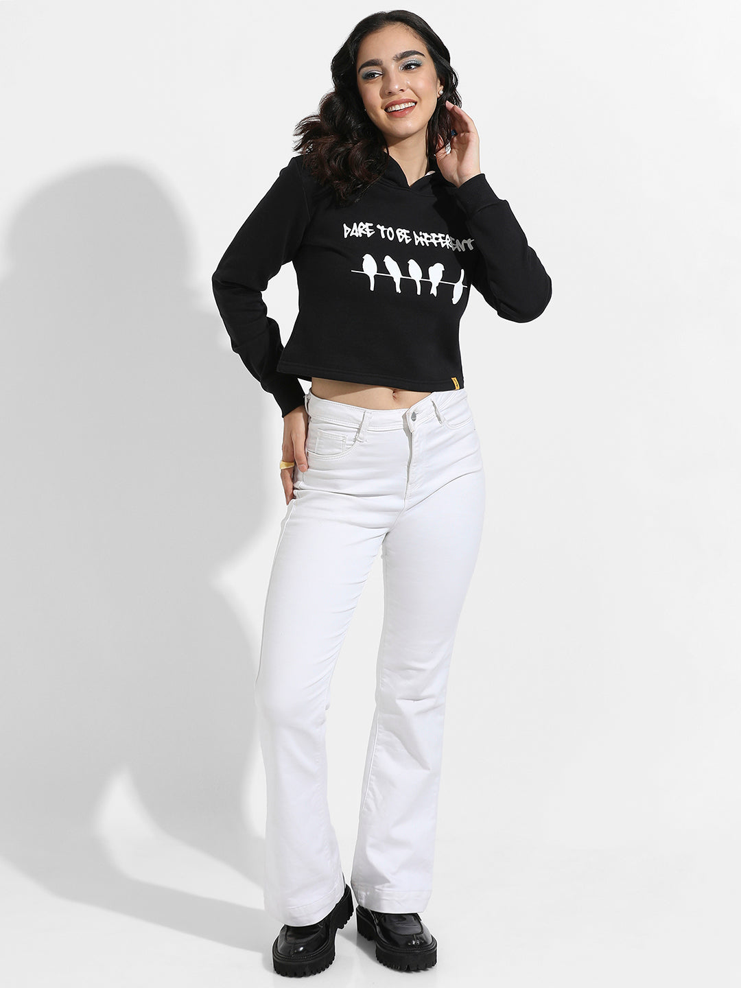 Too Be Different Cropped Hoodie