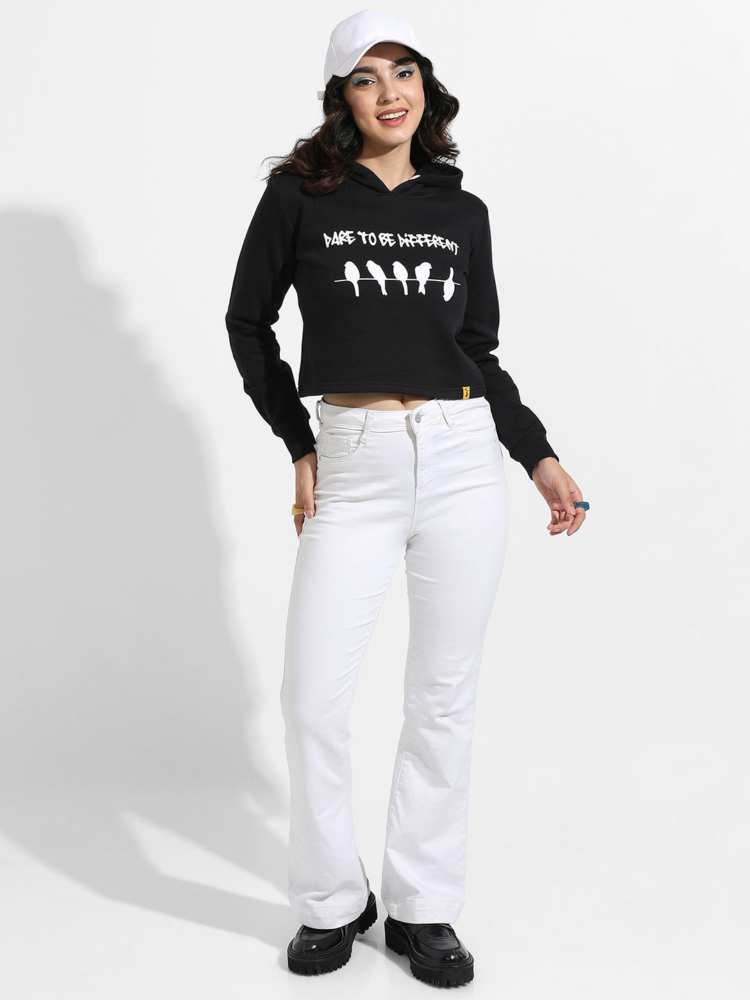 Too Be Different Cropped Hoodie