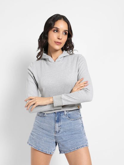 Pullover Hoodie With Contrast Drawstrings