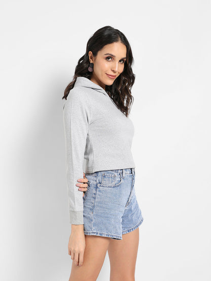 Pullover Hoodie With Contrast Drawstrings