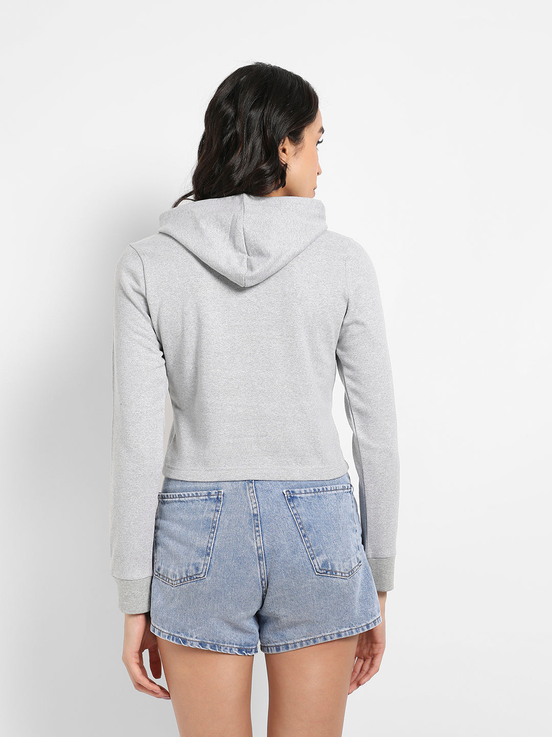 Pullover Hoodie With Contrast Drawstrings