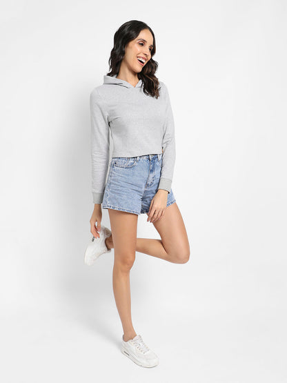 Pullover Hoodie With Contrast Drawstrings