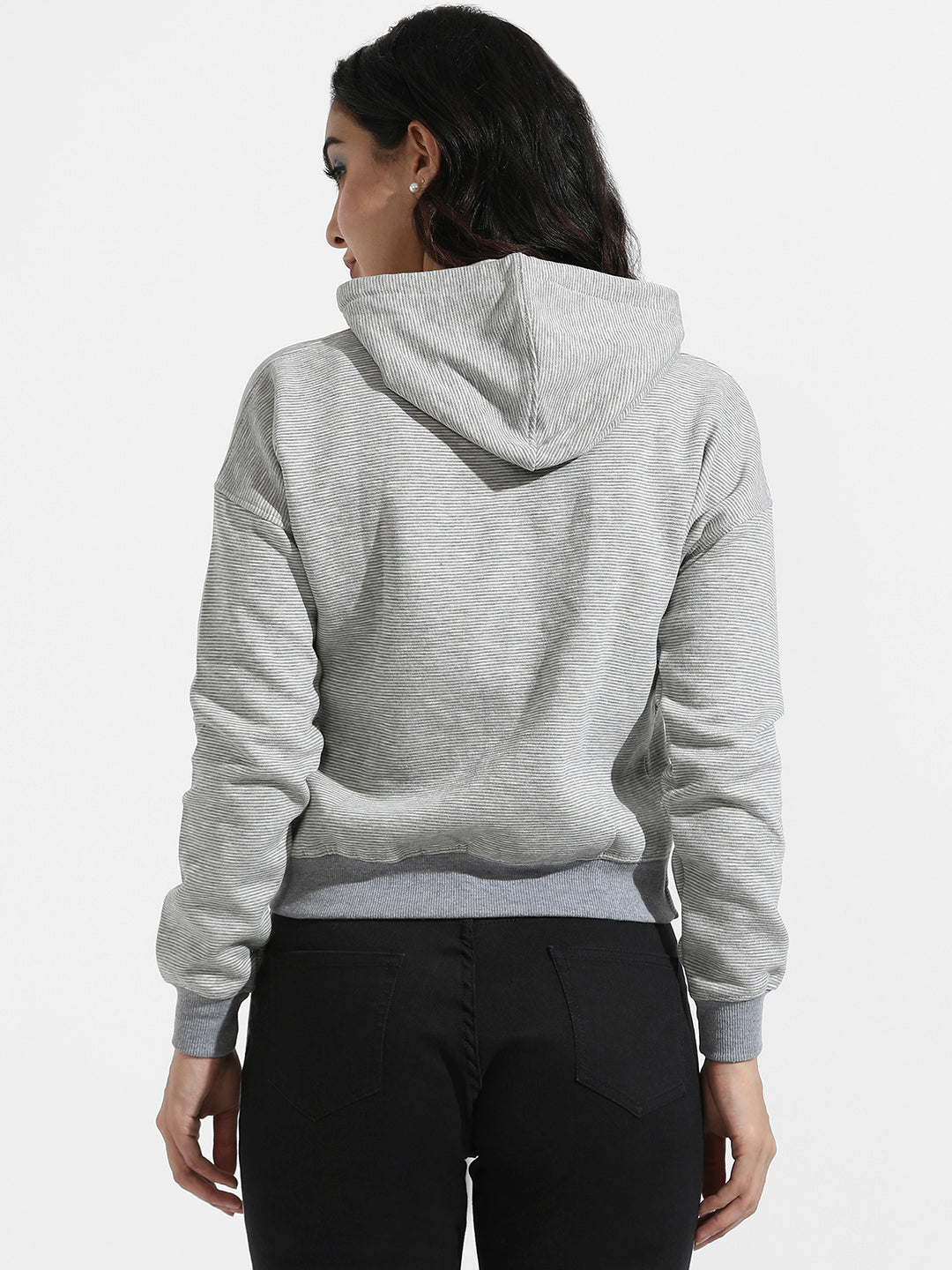 Pullover Hoodie With Tie-Up Waist