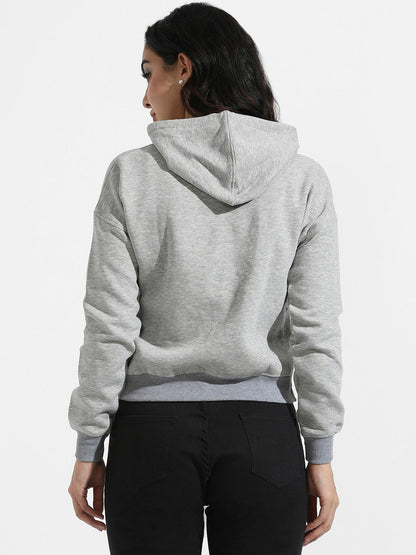 Pullover Hoodie With Tie-Up Waist
