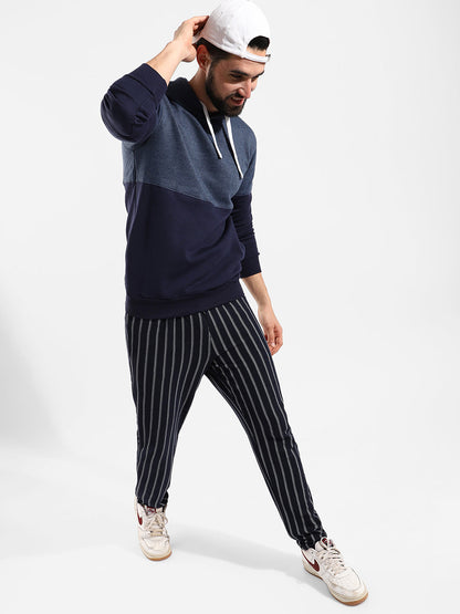 Cotton Colour-Blocked Regular Fit Tracksuit For Casual Wear