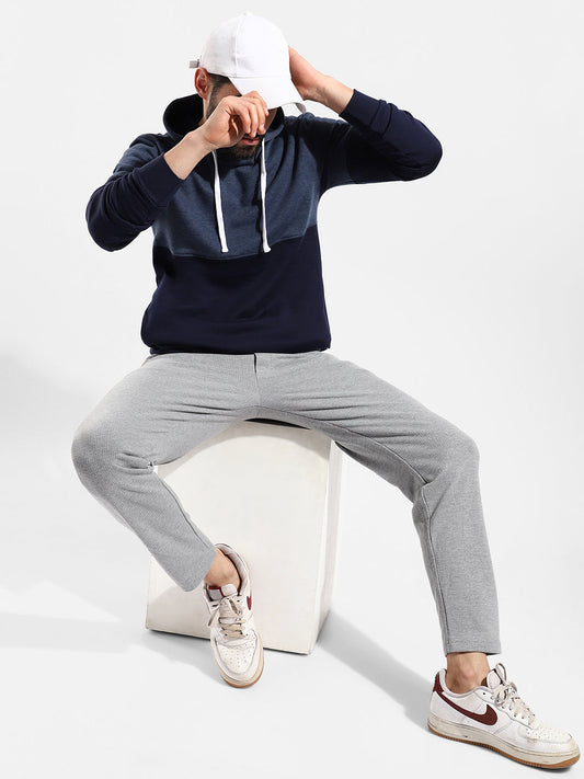 Cotton Colour-Blocked Regular Fit Tracksuit For Casual Wear