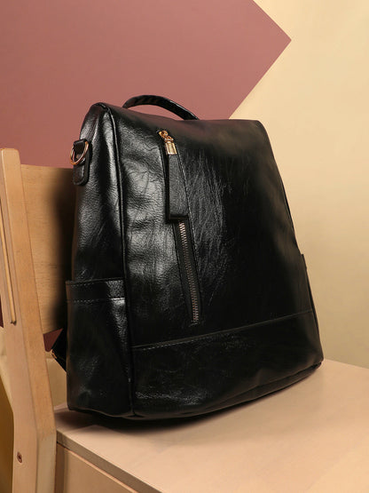 Solid Casual Backpack