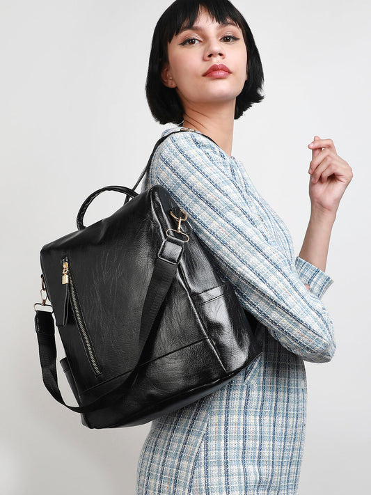 Solid Casual Backpack