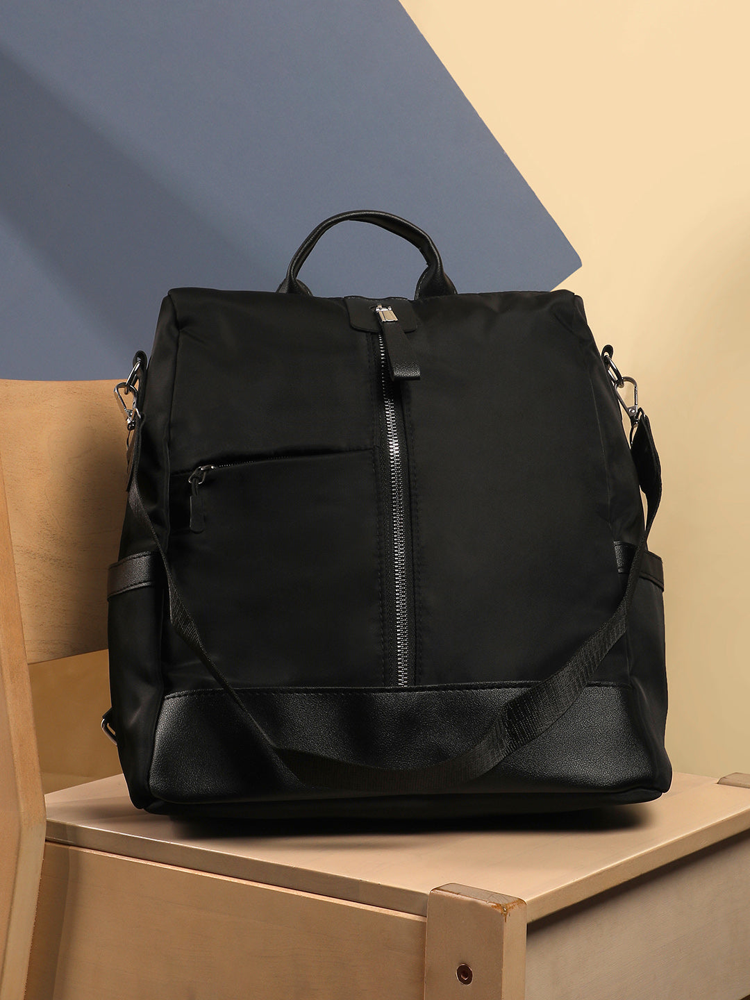 Solid Casual Backpack